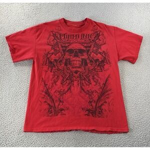 Vintage Miami Ink T Shirt Mens Large Y2K Grunge Skull Tattoo Skater Goth